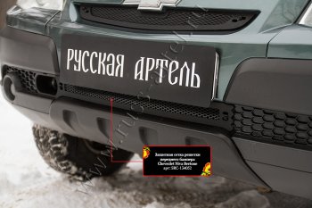 1 199 р. Защитная сетка решетки переднего бампера Русская Артель Chevrolet Niva 2123 рестайлинг (2009-2020) (Поверхность текстурная)  с доставкой в г. Омск. Увеличить фотографию 3