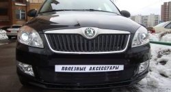 1 469 р. Сетка на бампер (рестайлинг) Russtal (черная) Skoda Fabia Mk2 универсал дорестайлинг (2007-2010)  с доставкой в г. Омск. Увеличить фотографию 3