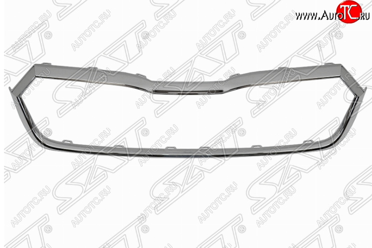 3 279 р. Молдинг решетки радиатора SAT (хром)  Skoda Octavia  А8 (2019-2022) лифтбэк  с доставкой в г. Омск