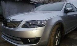 2 699 р. Сетка (для комплектации Ambition, Elegance) на бампер Russtal (хром)  Skoda Octavia  A7 (2012-2017) дорестайлинг лифтбэк, дорестайлинг универсал  с доставкой в г. Омск. Увеличить фотографию 4