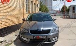 1 999 р. Вставки в нижнюю часть бампера в стиле RS  Skoda Octavia  A7 (2012-2017) дорестайлинг лифтбэк, дорестайлинг универсал (Неокрашенные)  с доставкой в г. Омск. Увеличить фотографию 2