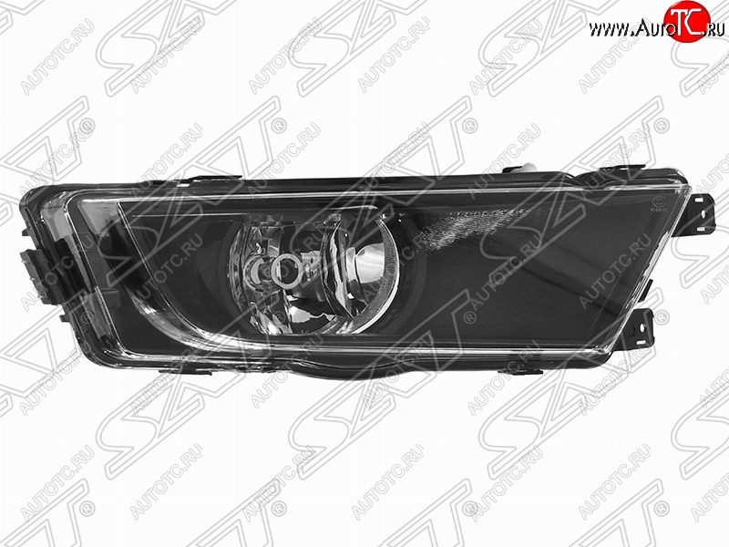 1 799 р. Правая противотуманная фара SAT (черная) Skoda Octavia A7 дорестайлинг лифтбэк (2012-2017)  с доставкой в г. Омск