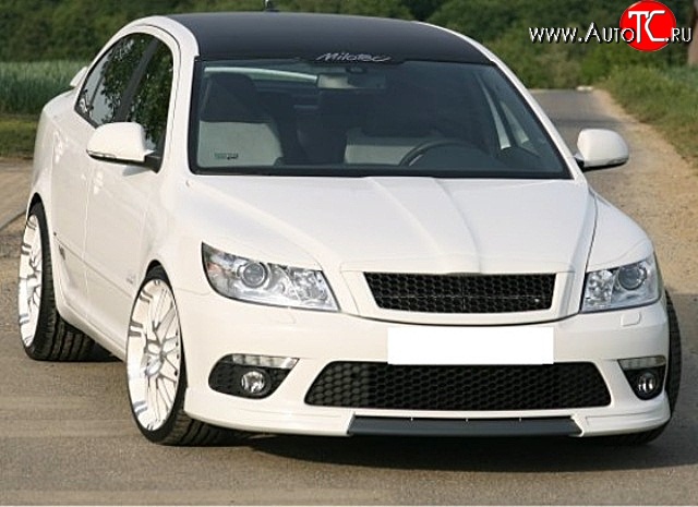 3 699 р. Решётка радиатора RS Style Skoda Octavia A5 рестайлинг универсал (2008-2013) (Алюминиевая черная сетка, Неокрашенная)  с доставкой в г. Омск