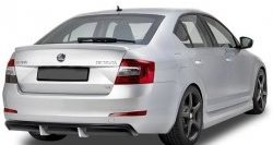 5 999 р. Накладка на задний бампер CT Skoda Octavia A7 дорестайлинг лифтбэк (2012-2017) (Неокрашенная)  с доставкой в г. Омск. Увеличить фотографию 2