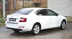 1 299 р. Защитная накладка на задний бампер RA Skoda Octavia A7 рестайлинг универсал (2016-2020)  с доставкой в г. Омск. Увеличить фотографию 2