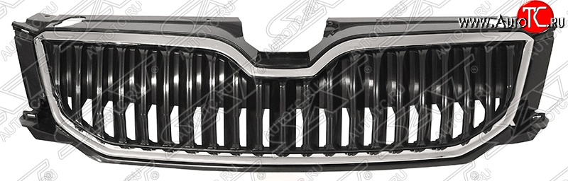 3 899 р. Решётка радиатора SAT  Skoda Octavia  A7 (2012-2017) дорестайлинг лифтбэк, дорестайлинг универсал (Неокрашенная)  с доставкой в г. Омск