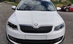 1 199 р. Реснички на фары CT Skoda Octavia A7 дорестайлинг лифтбэк (2012-2017) (Неокрашенные)  с доставкой в г. Омск. Увеличить фотографию 2