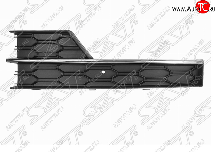 999 р. Левая решетка в передний бампер SAT (под ПТФ и хром молдинг)  Skoda Octavia  A7 (2016-2020) рестайлинг лифтбэк, рестайлинг универсал  с доставкой в г. Омск