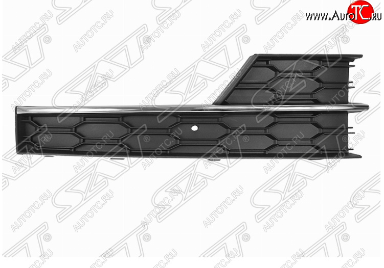 999 р. Правая решетка в передний бампер SAT (под ПТФ и хром молдинг)  Skoda Octavia  A7 (2016-2020) рестайлинг лифтбэк, рестайлинг универсал  с доставкой в г. Омск