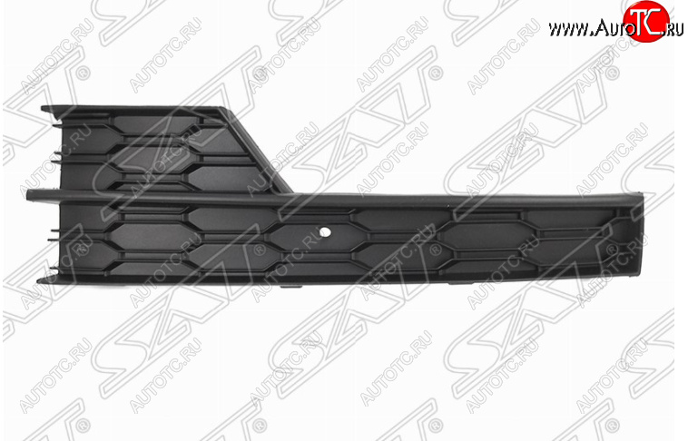619 р. Левая решетка в передний бампер SAT (под ПТФ)  Skoda Octavia  A7 (2016-2020) рестайлинг лифтбэк, рестайлинг универсал  с доставкой в г. Омск