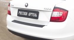 1 049 р. Защитная накладка на задний бампер RA  Skoda Rapid ( NH3,  NH1) (2012-2017) дорестайлинг лифтбэк, хэтчбэк дорестайлинг  с доставкой в г. Омск. Увеличить фотографию 2