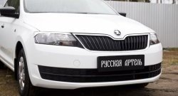 579 р. Реснички на фары RA  Skoda Rapid ( NH3,  NH1) (2012-2017) дорестайлинг лифтбэк, хэтчбэк дорестайлинг (Неокрашенные)  с доставкой в г. Омск. Увеличить фотографию 4