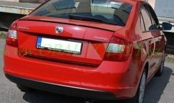 3 499 р. Лип спойлер CT Skoda Rapid NH3 дорестайлинг лифтбэк (2012-2017) (Неокрашенный)  с доставкой в г. Омск. Увеличить фотографию 3