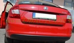 3 499 р. Лип спойлер CT Skoda Rapid NH3 дорестайлинг лифтбэк (2012-2017) (Неокрашенный)  с доставкой в г. Омск. Увеличить фотографию 5