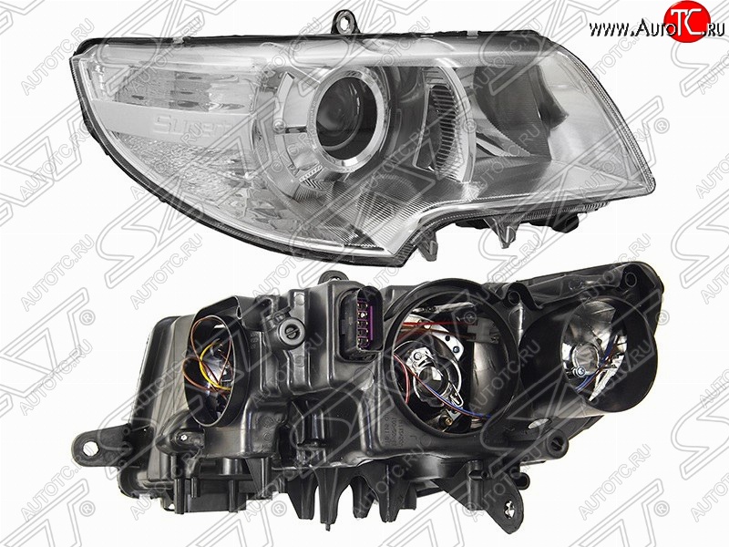 7 249 р. Правая фара передняя SAT Skoda Superb B6 (3T5) универсал доресталийнг (2009-2013)  с доставкой в г. Омск