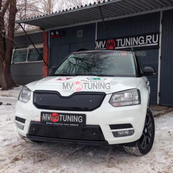 2 999 р. Заглушка решетки радиатора MV-Tuning (комплектация City и MONTE CARLO)  Skoda Yeti (2013-2018) (Поверхность текстурная)  с доставкой в г. Омск. Увеличить фотографию 1