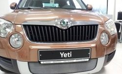 Сетка на бампер Russtal (хром) Skoda Yeti (2009-2013)