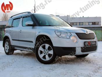 4 999 р. Зимние заглушки (верхняя и нижняя) MV-Tuning Skoda Yeti (2009-2013) (Неокрашенная)  с доставкой в г. Омск. Увеличить фотографию 2