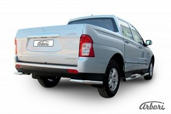 6 722 р. Защита заднего бампера Arbori SSANGYONG Actyon Sport (2012-2025)  с доставкой в г. Омск. Увеличить фотографию 1