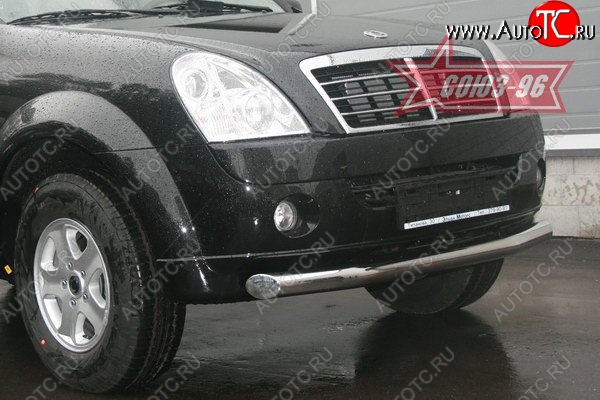 12 239 р. Защита переднего бампера одинарная Souz-96 (d76) SSANGYONG Rexton Y250 (2006-2012)  с доставкой в г. Омск