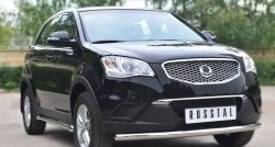 13 649 р. Одинарная защита переднего бампера диаметром 63 мм Russtal SSANGYONG Actyon дорестайлинг (2010-2013)  с доставкой в г. Омск. Увеличить фотографию 4