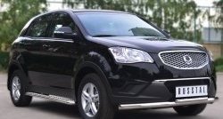 21 699 р. Широкая защита порогов SLITKOFF  SSANGYONG Actyon (2010-2013) дорестайлинг  с доставкой в г. Омск. Увеличить фотографию 4