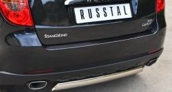 16 849 р. Защита заднего бампера (Ø75x42 мм, нержавейка) Russtal SSANGYONG Actyon дорестайлинг (2010-2013)  с доставкой в г. Омск. Увеличить фотографию 2