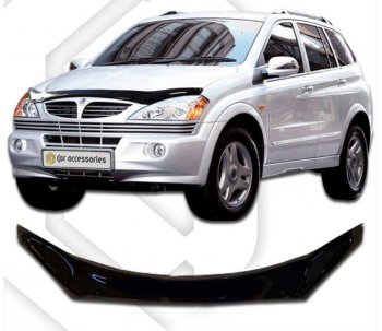 Дефлектор капота CA-Plastiс exclusive SSANGYONG (Ссан) Kyron (Кайрон) (2005-2016) дорестайлинг, рестайлинг