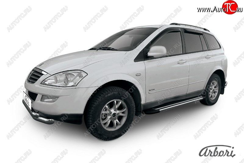 12 509 р. Порожки для ног Arbori Luxe Black SSANGYONG Kyron рестайлинг (2007-2016)  с доставкой в г. Омск