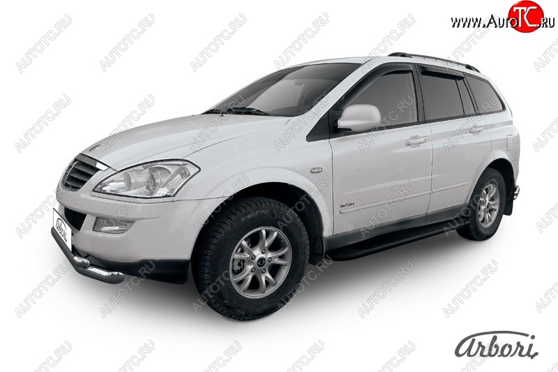 11 609 р. Порожки для ног Arbori Optima Black SSANGYONG Kyron рестайлинг (2007-2016)  с доставкой в г. Омск