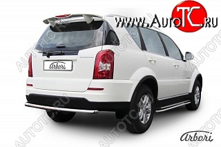 8 549 р. Защита заднего бампера Arbori SSANGYONG Rexton Y290 (2012-2017)  с доставкой в г. Омск