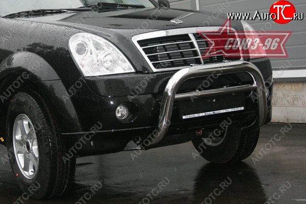 17 819 р. Защита переднего бампера Souz-96 (d76) SSANGYONG Rexton Y250 (2006-2012)  с доставкой в г. Омск