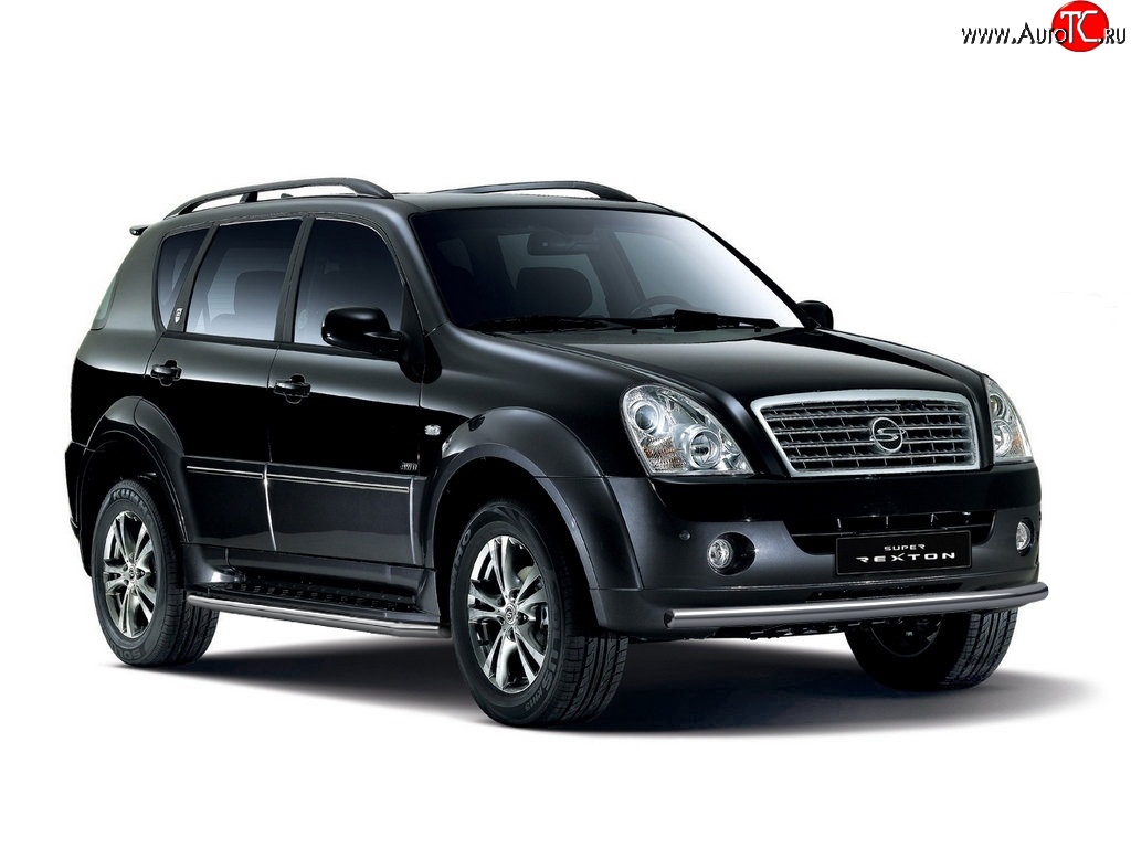 4 299 р. Защита порогов из трубы Ø51 Petroil Tuning.  SSANGYONG Rexton  Y250 (2006-2012) (Нержавеющая полированная сталь)  с доставкой в г. Омск