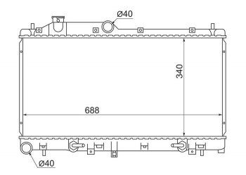 5 899 р. Радиатор двигателя SAT  Subaru Exiga, Forester (SJ), Impreza (GE,  GH,  GJ), Legacy (BL/B13,  BL,B13), Outback (BP), XV (GP/G33)  с доставкой в г. Омск. Увеличить фотографию 1