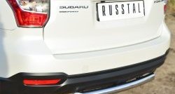 13 899 р. Одинарная защита заднего бампера из трубы диаметром 63 мм SLITKOFF Subaru Forester SJ дорестайлинг (2012-2016)  с доставкой в г. Омск. Увеличить фотографию 2