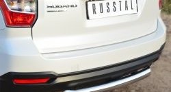 14 299 р. Одинарная защита заднего бампера из трубы диаметром 76 мм SLITKOFF  Subaru Forester  SJ (2012-2016) дорестайлинг  с доставкой в г. Омск. Увеличить фотографию 2