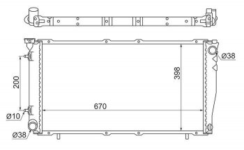 8 799 р. Радиатор двигателя SAT Subaru Forester SF дорестайлинг (1997-2000)  с доставкой в г. Омск. Увеличить фотографию 1