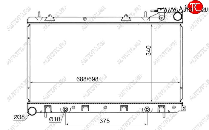 6 549 р. Радиатор двигателя SAT (пластинчатый)  Subaru Forester ( SF,  SG,  SH) - Impreza ( GD,  GG)  с доставкой в г. Омск