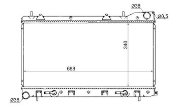 Радиатор двигателя SAT Subaru Forester SF дорестайлинг (1997-2000)