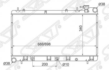 Радиатор двигателя SAT Subaru Forester SF дорестайлинг (1997-2000)