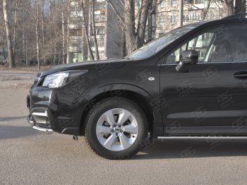 21 299 р. Защита переднего бампера SLITKOFF d63 секции-d42 дуга Subaru Forester SJ рестайлинг (2016-2019)  с доставкой в г. Омск. Увеличить фотографию 4