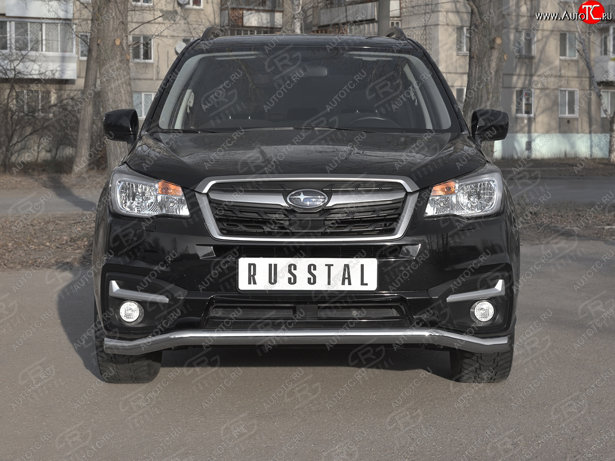 8 999 р. Защита переднего бампера Russtal d63 волна  Subaru Forester  SJ (2016-2019) рестайлинг  с доставкой в г. Омск