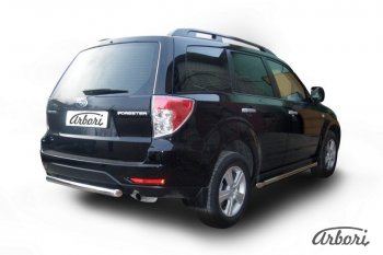 8 999 р. Защита заднего бампера Arbori Subaru Forester SH (2008-2013)  с доставкой в г. Омск. Увеличить фотографию 2