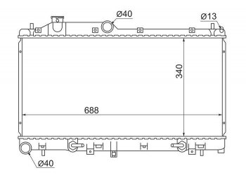 6 199 р. Радиатор двигателя SAT  Subaru Forester ( SH,  SJ) - Outback  BP  с доставкой в г. Омск. Увеличить фотографию 1