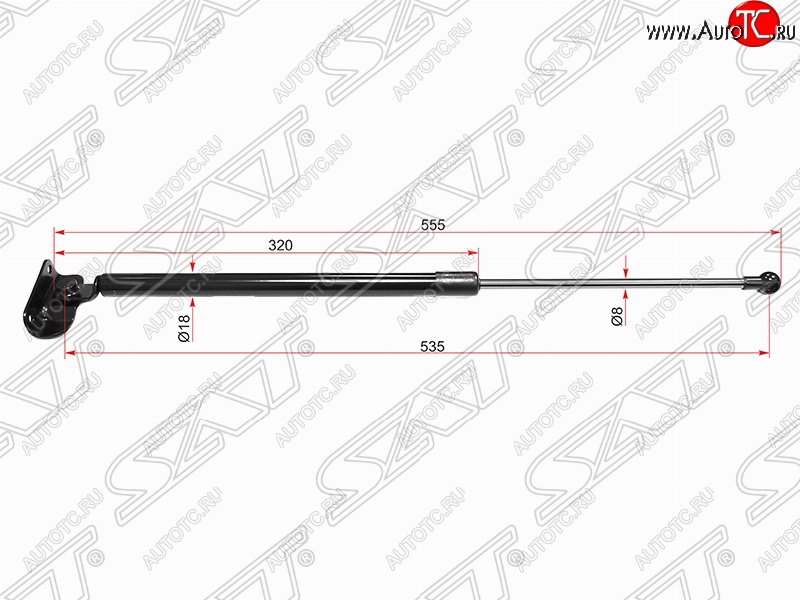 1 079 р. Правый газовый упор крышки багажника SAT  Subaru Impreza  GH (2007-2012) хэтчбэк  с доставкой в г. Омск