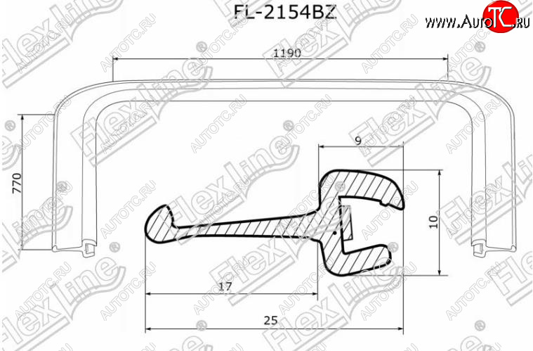 2 889 р. Молдинг лобового стекла FlexLine  Subaru Legacy  BH/BE12 - Outback  BH/BE12  с доставкой в г. Омск