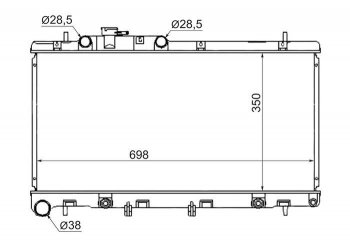 Радиатор двигателя SAT Subaru Legacy BH/BE12 универсал (1998-2003)