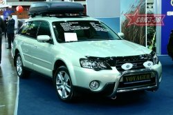 9 224 р. Защита переднего бампера Souz-96 (d60) Subaru Outback BP дорестайлинг универсал (2003-2006)  с доставкой в г. Омск. Увеличить фотографию 3