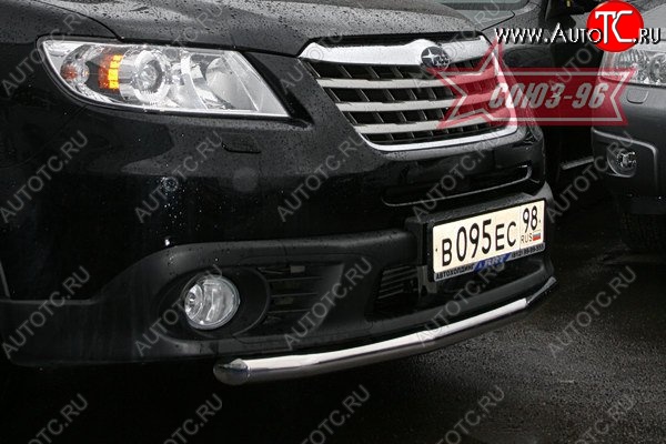 11 069 р. Защита переднего бампера одинарная Souz-96 (d60) Subaru Tribeca (2008-2014)  с доставкой в г. Омск