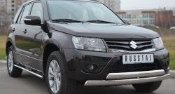 27 999 р. Защита переднего бампера (2 трубыØ75х42 мм, нержавейка) Russtal Suzuki Grand Vitara JT 5 дверей 2-ой рестайлинг (2012-2016)  с доставкой в г. Омск. Увеличить фотографию 4